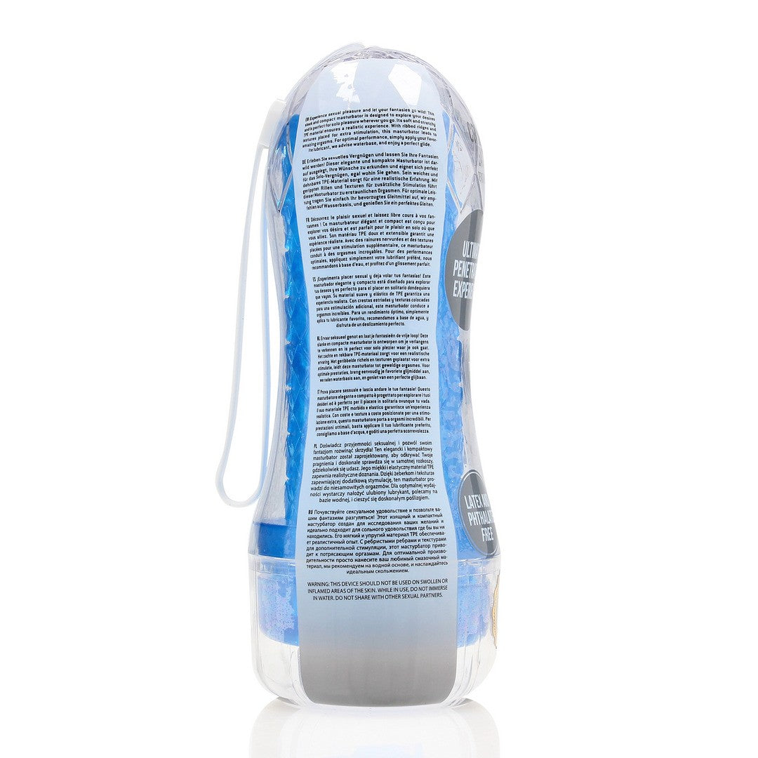 Masturbator Easy Rider strukturiert Blau 15,5 x Ø 7,7 cm
