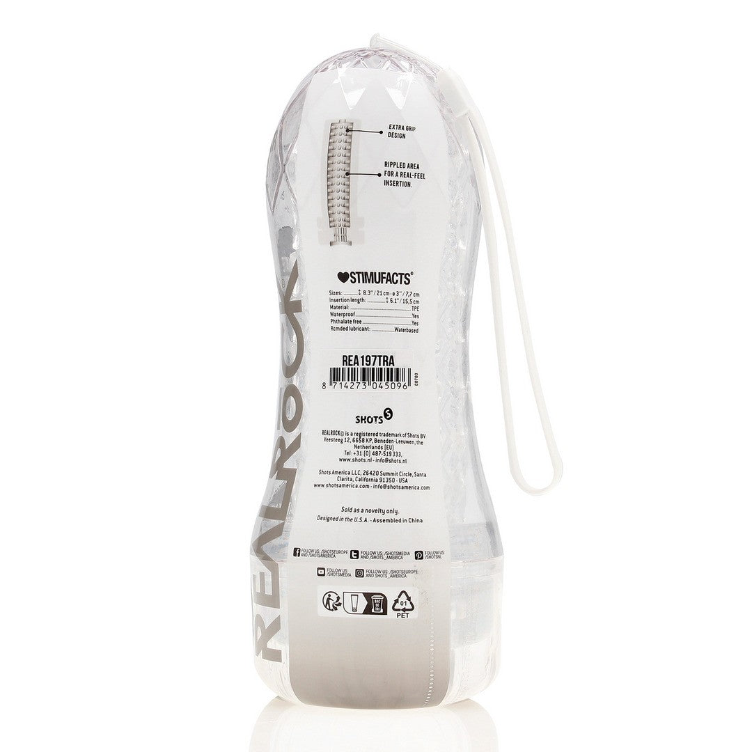 Masturbator Easy Rider strukturiert Transparent 15,5 x Ø 7,7 cm