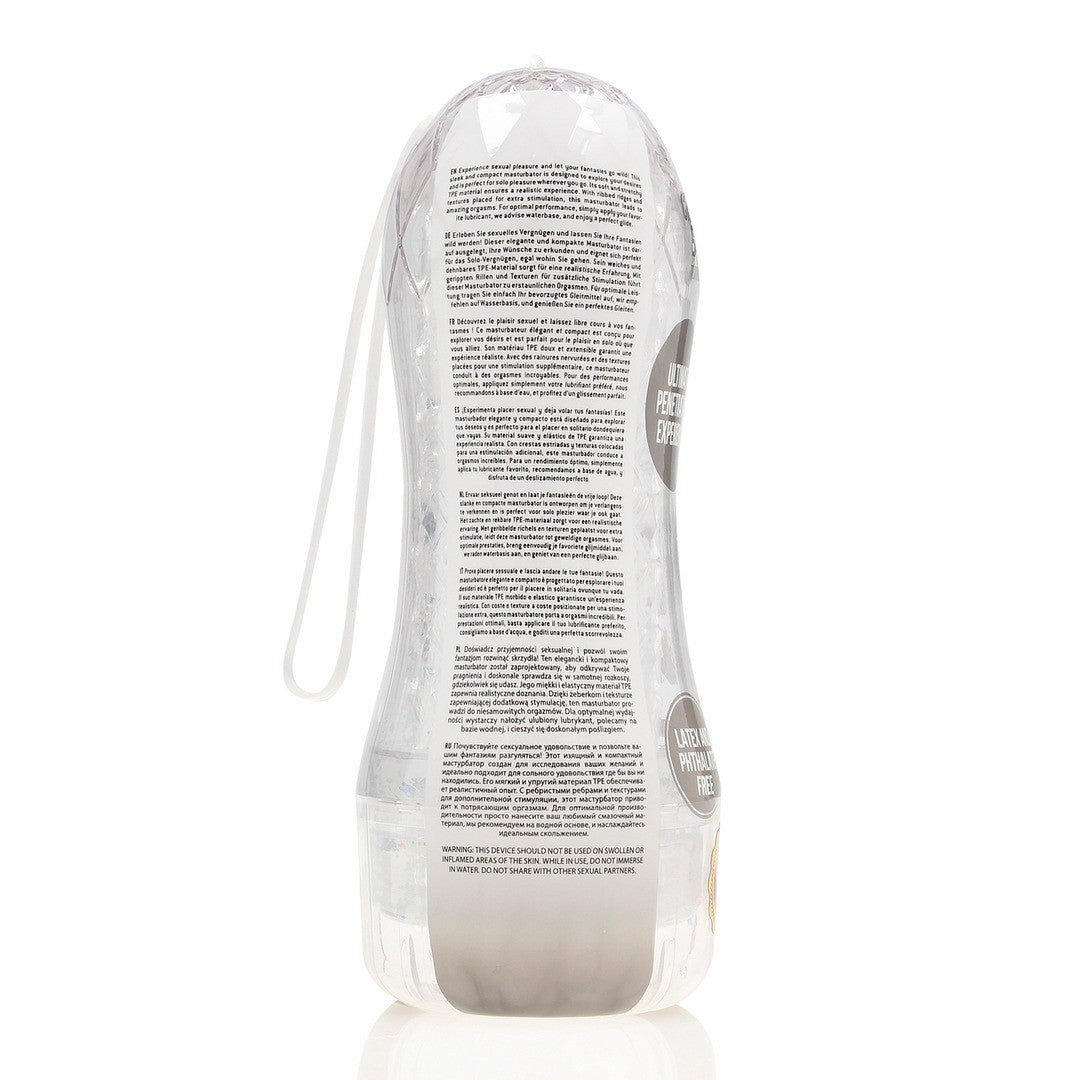 Masturbator Easy Rider strukturiert Transparent 15,5 x Ø 7,7 cm