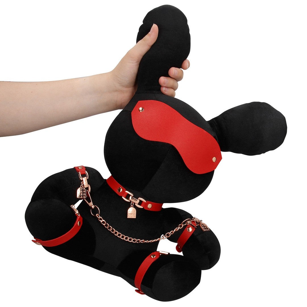 Rabbit Bondage Velvet groß Schwarz