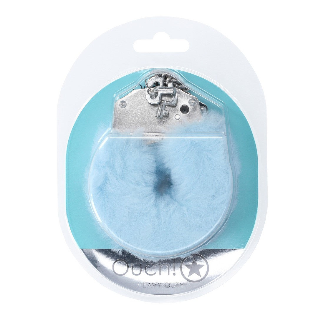 Plüsch-Handschellen robust Pastellblau