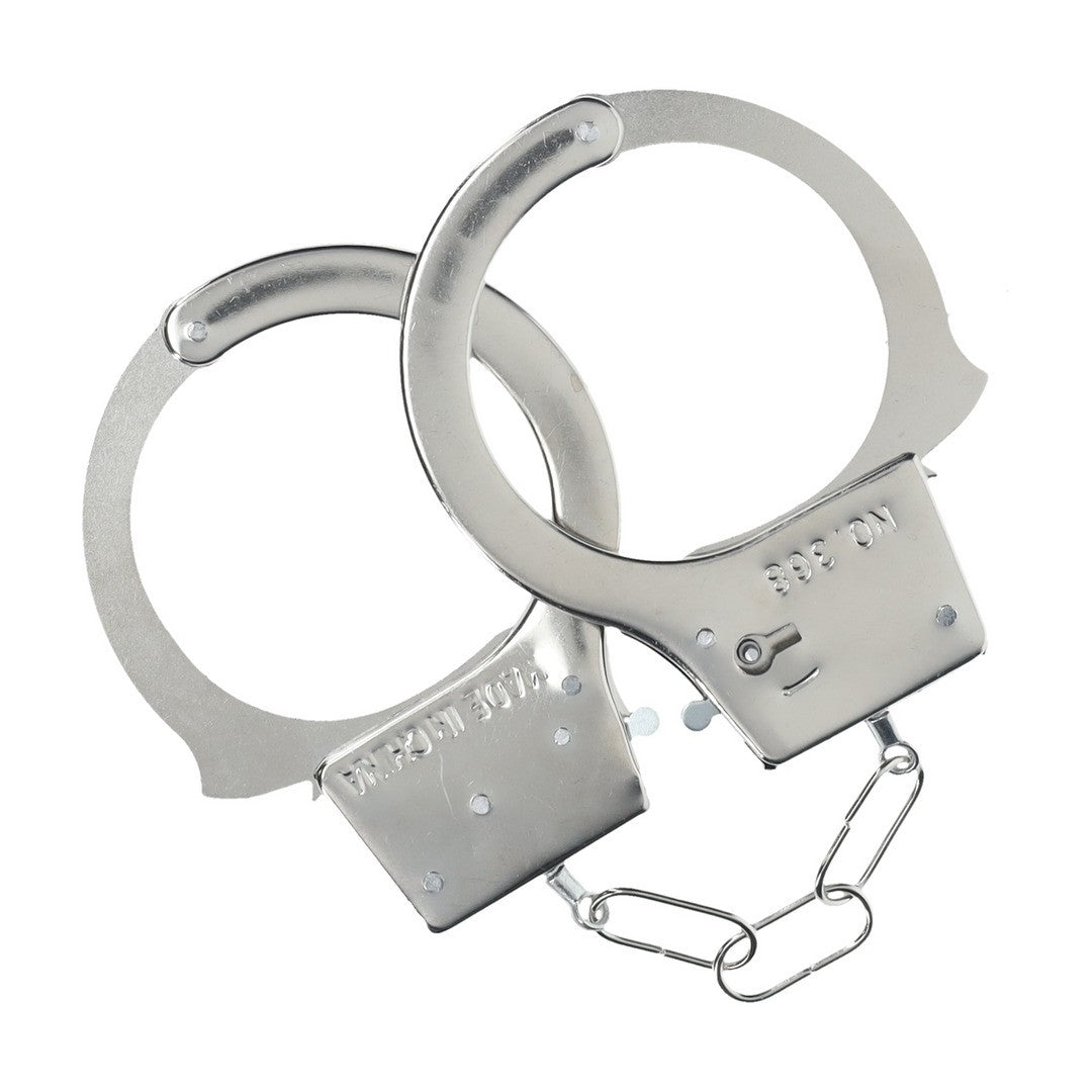 Metall-Handschellen Silber Modell 2