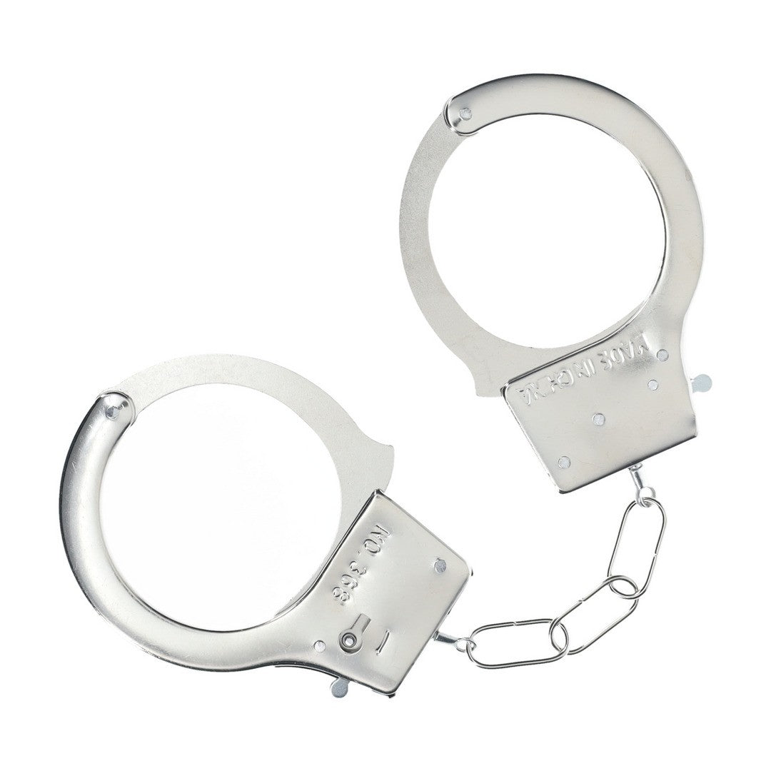 Metall-Handschellen Silber Modell 2