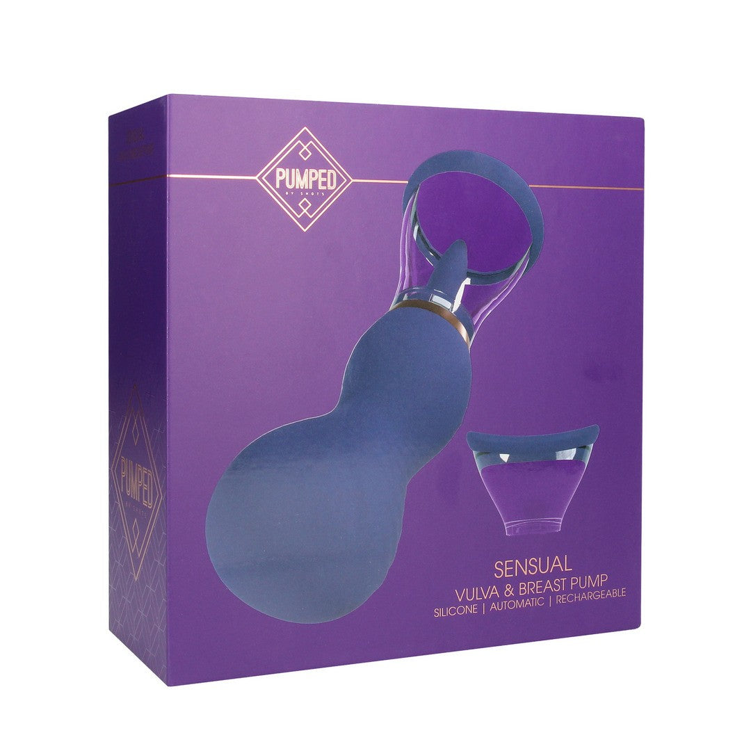 Vulva- und Brustpumpe Sensual mit Akku Lila