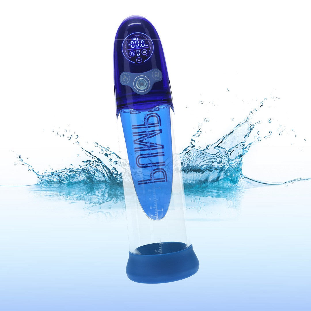 Penispumpe Aqua-Pro automatisch wasserdicht Blau