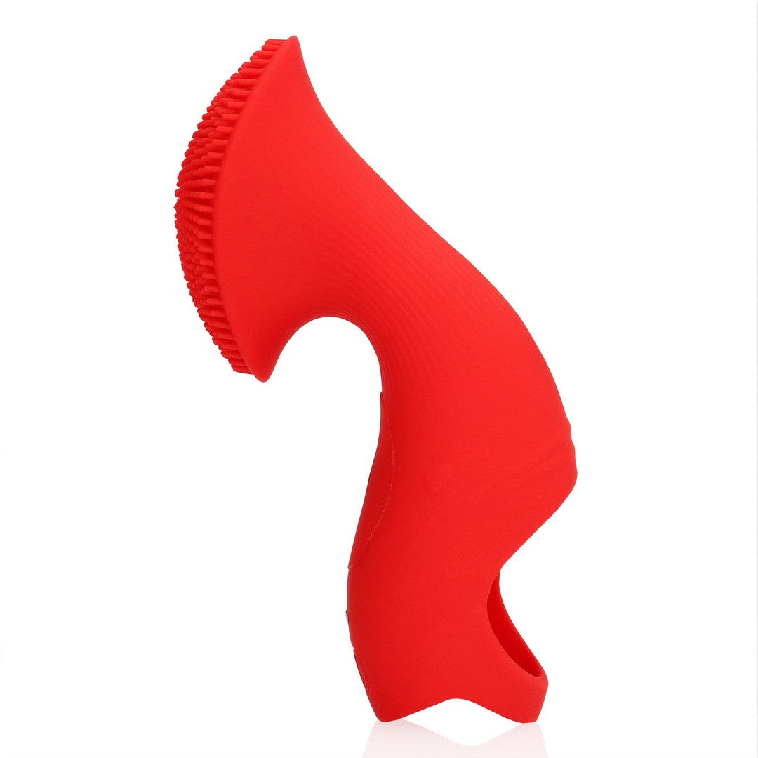 Fingervibrator mit Struktur Rot