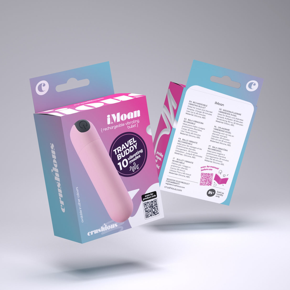 Vibro-Ei Imoan mit Akku Rosa Ø 2 cm