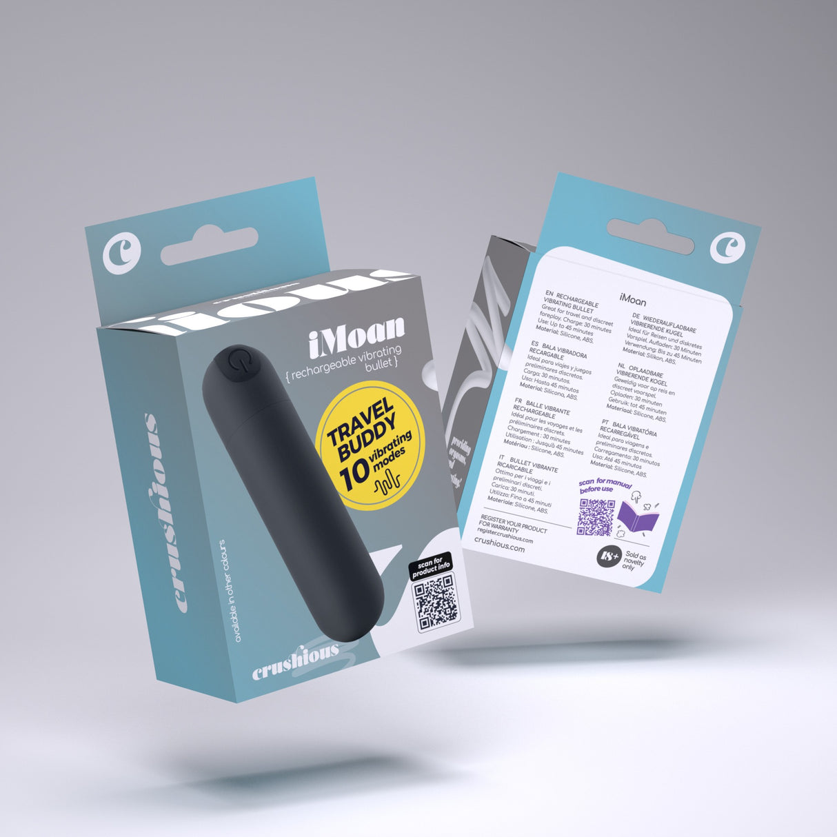 Vibro-Ei Imoan mit Akku Schwarz Ø 2 cm