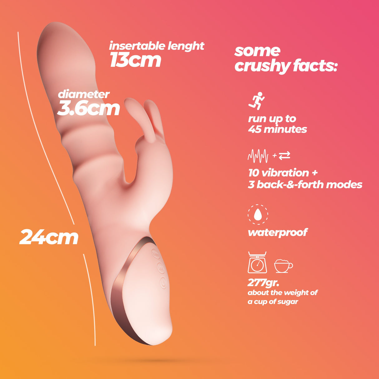 Rabbit-Vibrator Ringlord Rosa