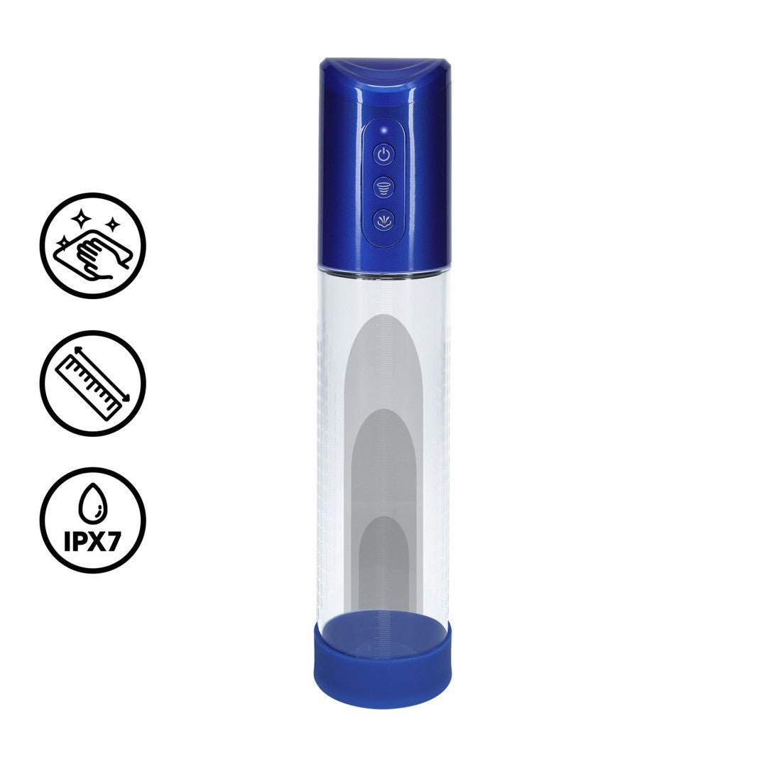 Penispumpe Hyperpump mit Akku Blau