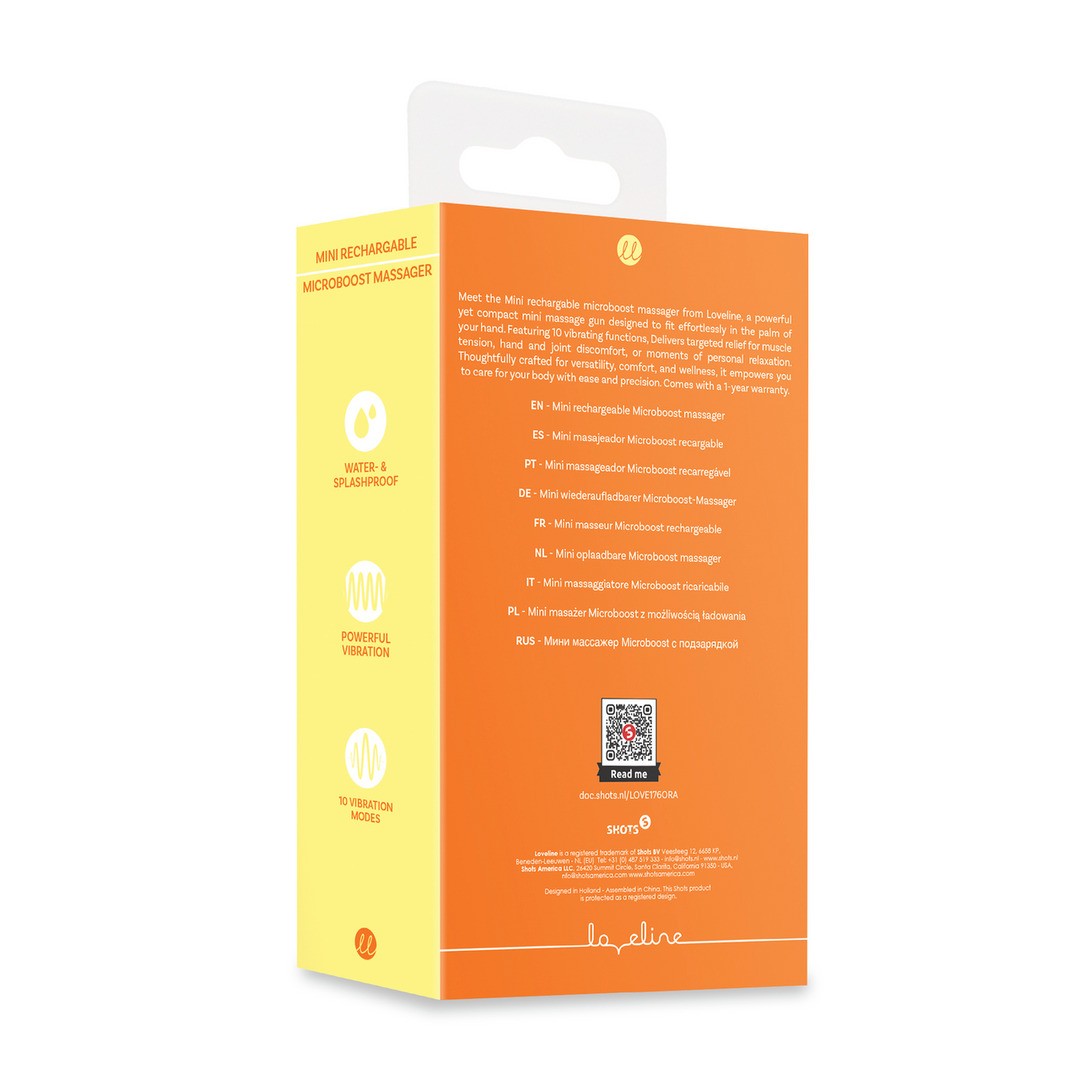 Mini-Massagestab Microboost mit Akku Orange