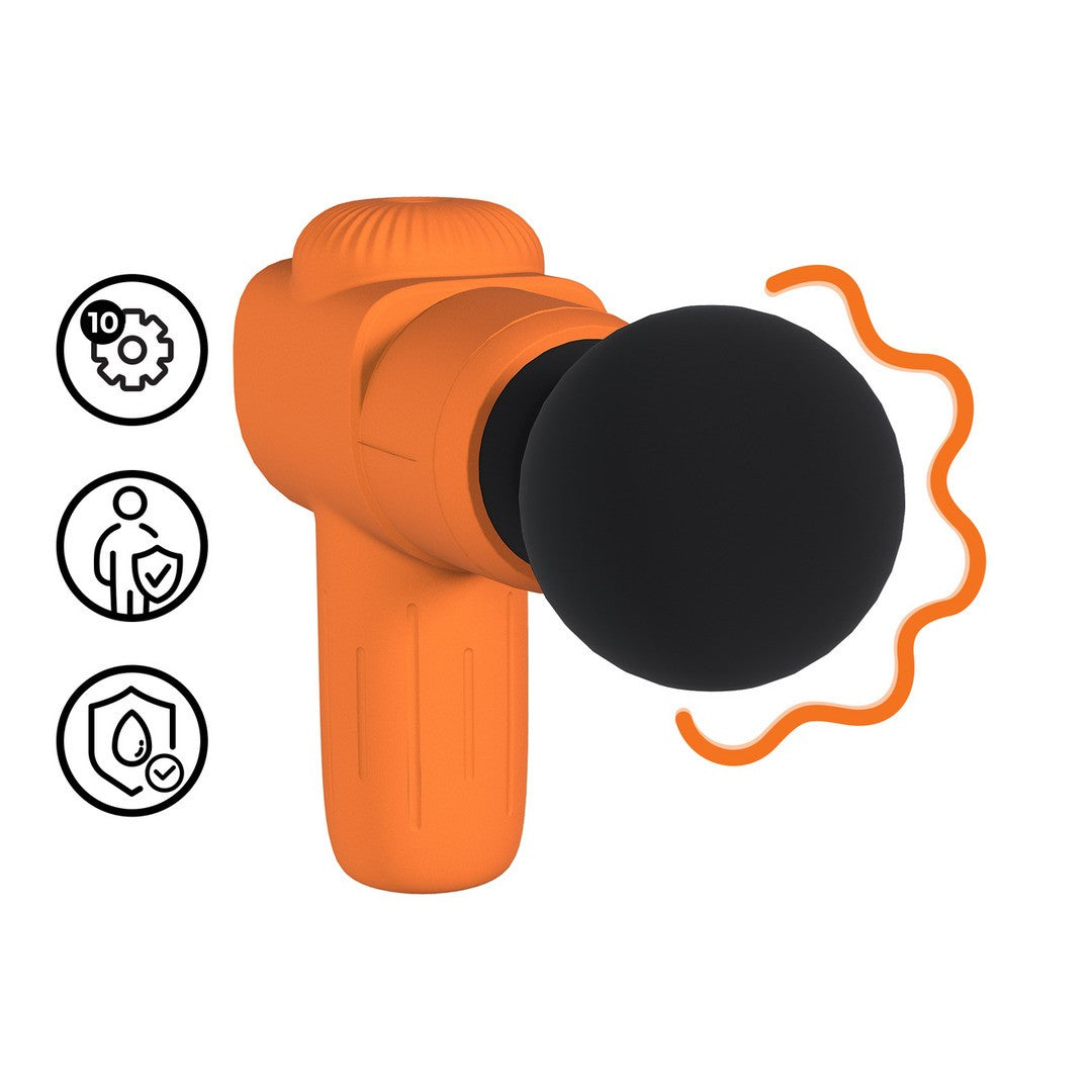 Mini-Massagestab Microboost mit Akku Orange
