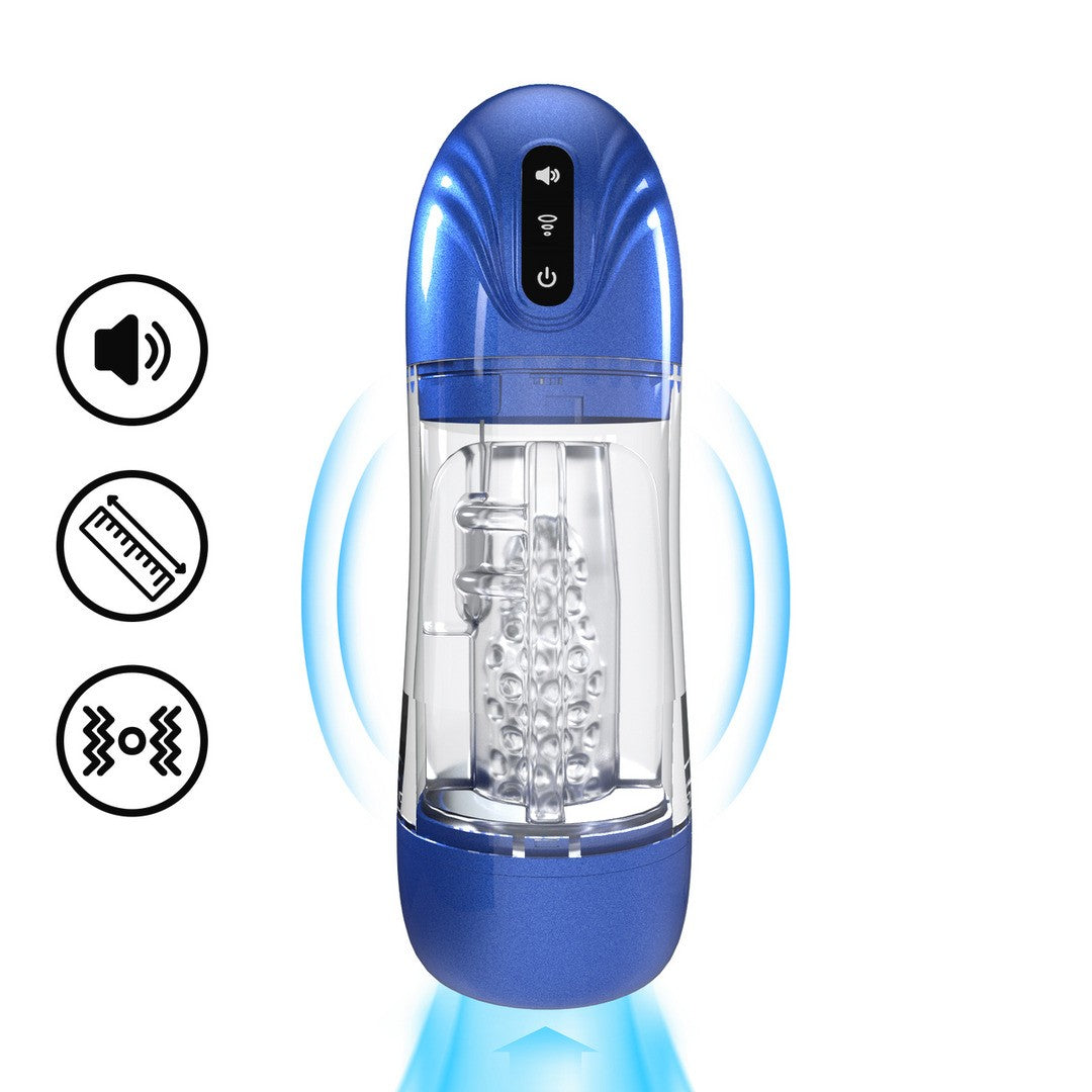 Masturbator-Pumpe Sonicpull mit Saugfunktion und Vibration Blau