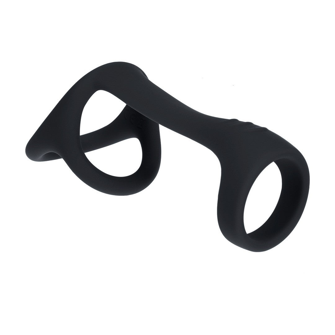 Hodenring Tri O aus Silikon Schwarz