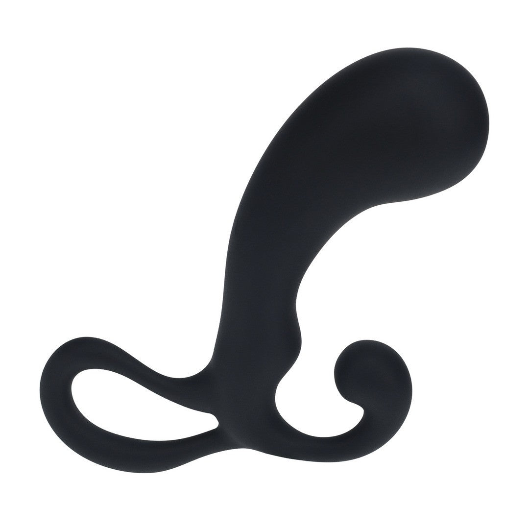 Prostata-Stimulator Bulb aus Silikon mit Schlaufe Schwarz L