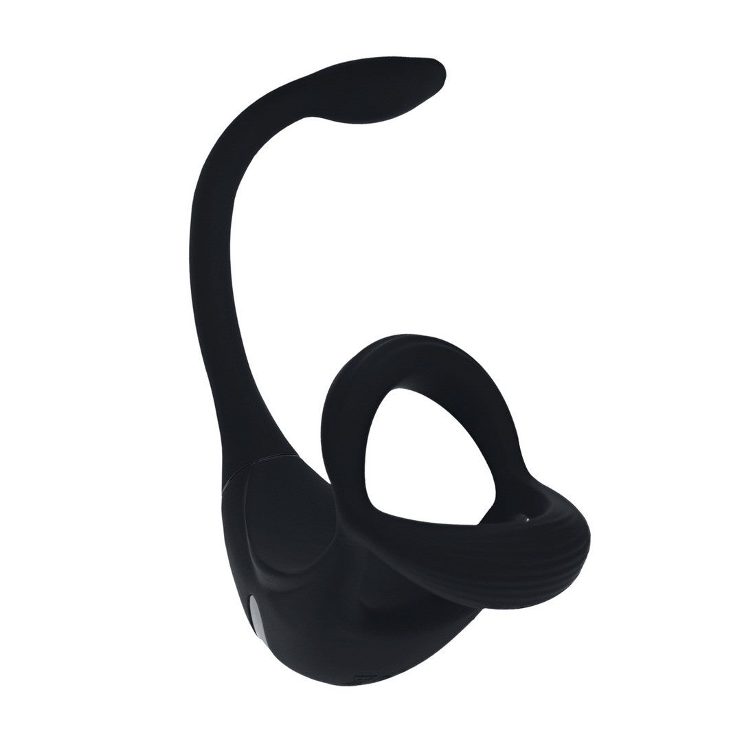 Prostata-Vibrator mit Penisring Tri O und Fernbedienung Schwarz