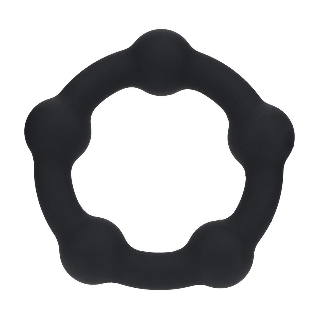Penisring mit Perlen Schwarz M Ø 3,5 cm
