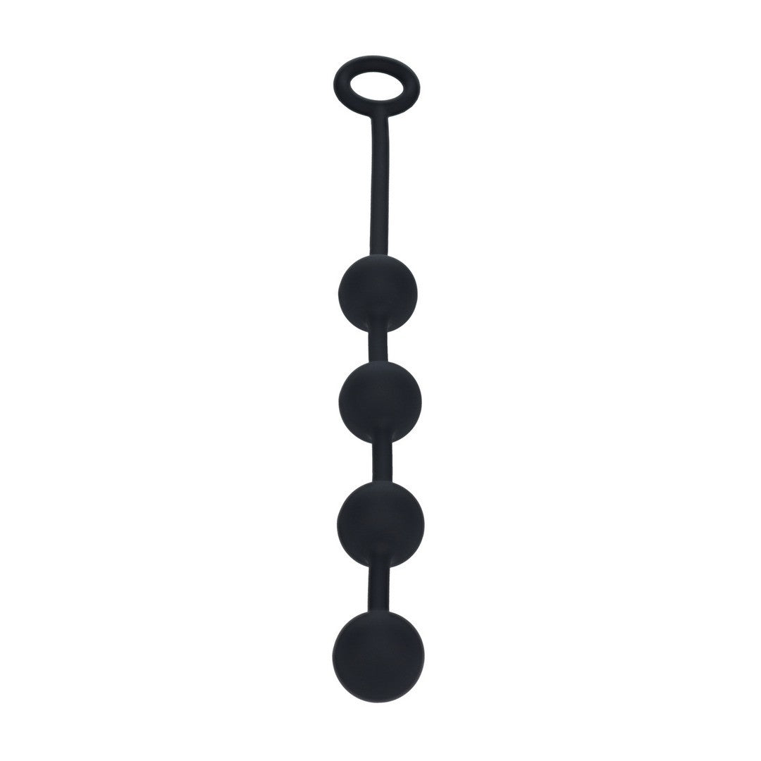Analkette aus Silikon rund Schwarz M Ø 3 cm