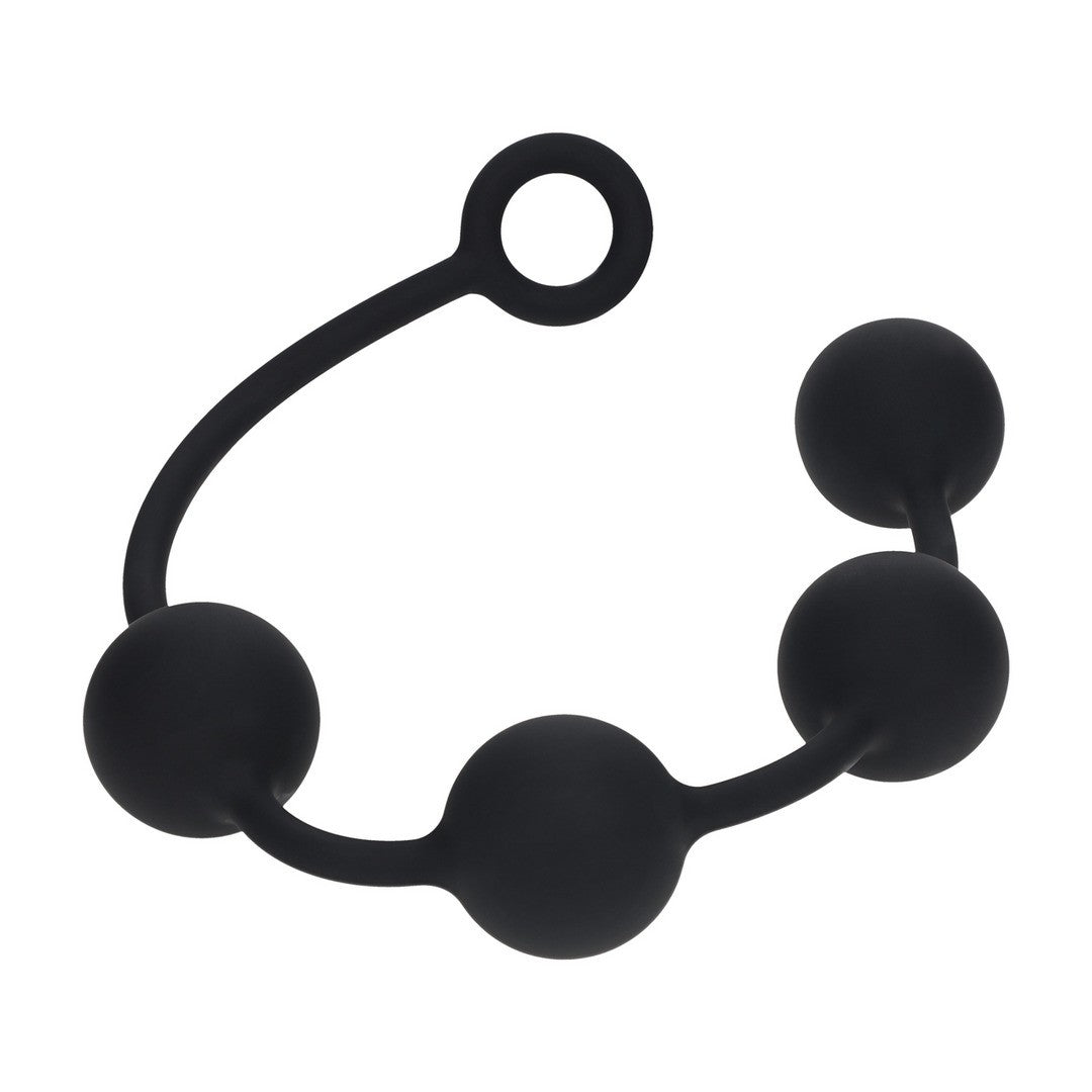Analkette aus Silikon rund Schwarz XXL Ø 5 cm