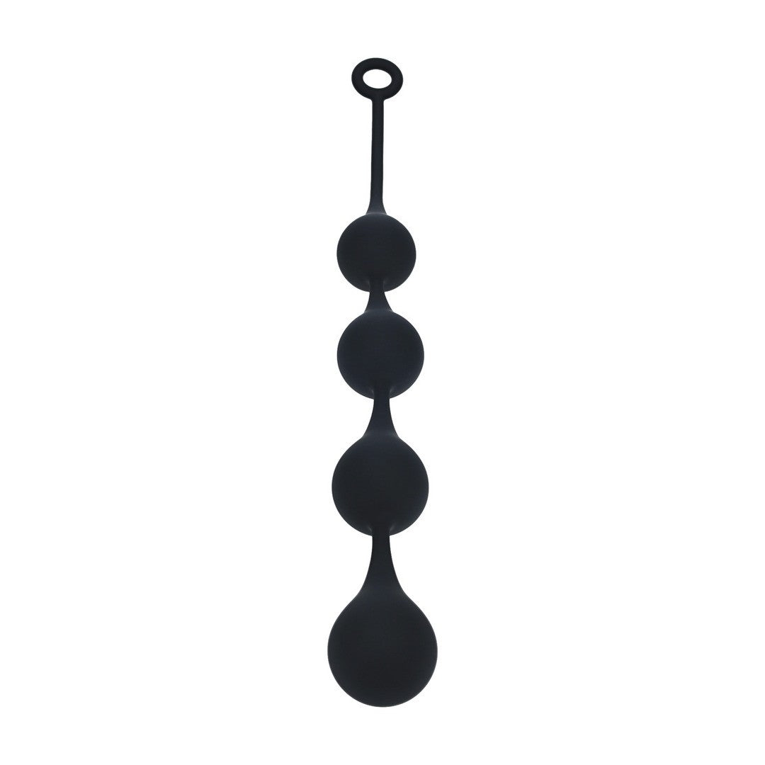 Analkette in Tropfenform Schwarz XXL Ø 5 cm
