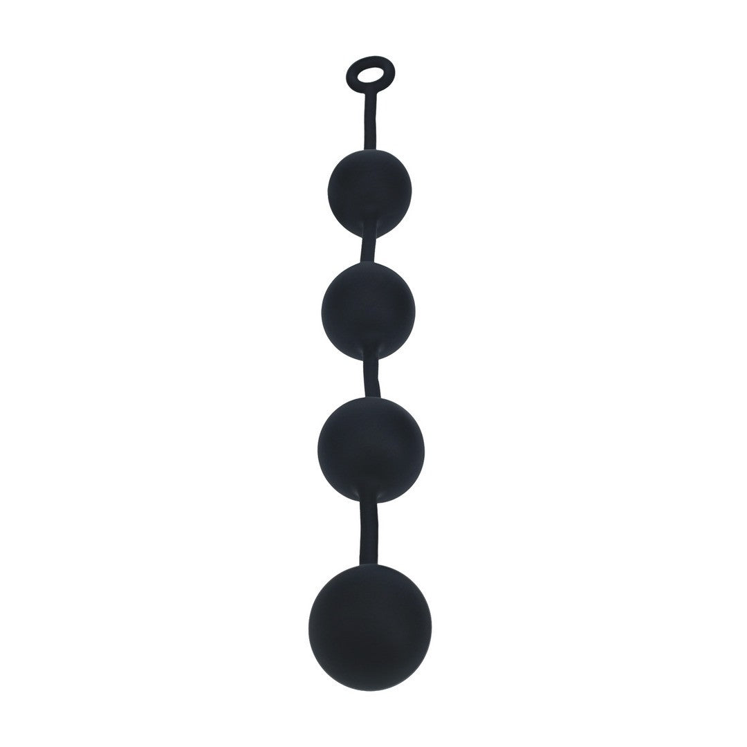 Analkette aus Silikon rund Schwarz XXL Ø 6 cm