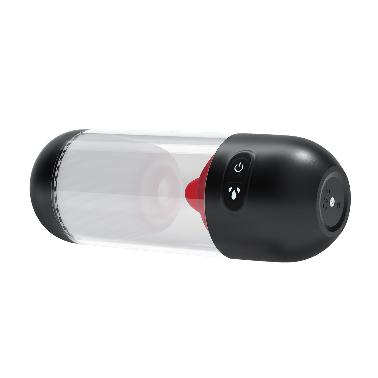Masturbator Slurpy 2-in-1 abnehmbar Schwarz