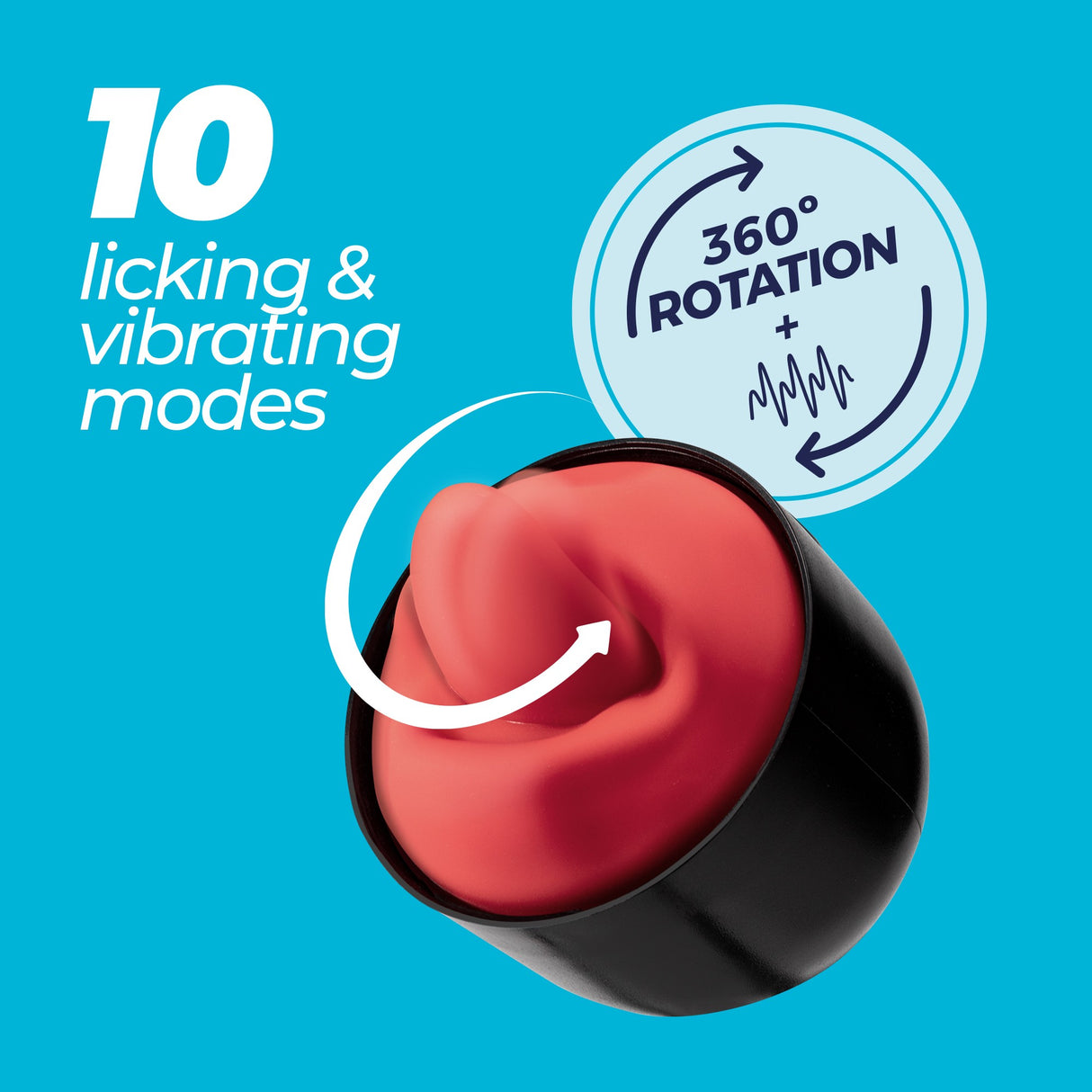 Masturbator Slurpy 2-in-1 abnehmbar Schwarz