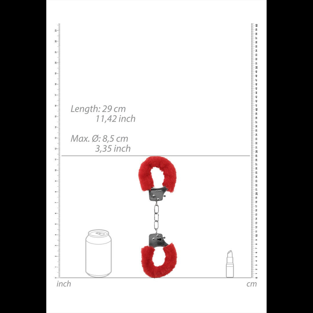 Plüsch-Handschellen Rot