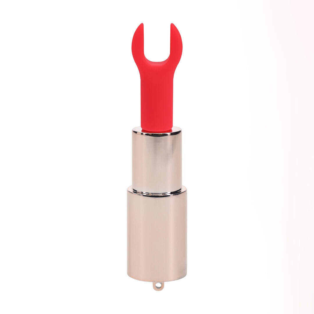 Lippenstift-Vibrator Candy mit 4 Aufsätzen Rosa