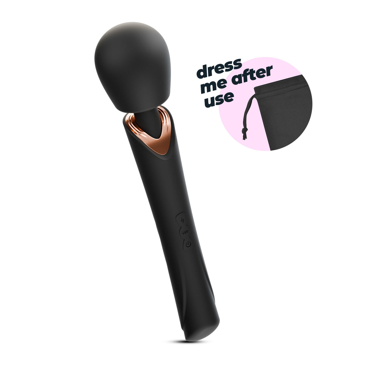 Massagestab Holly mit Akku Schwarz