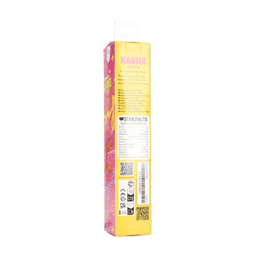 Vibrator Kaotix Pop Art mit Akku Rosa