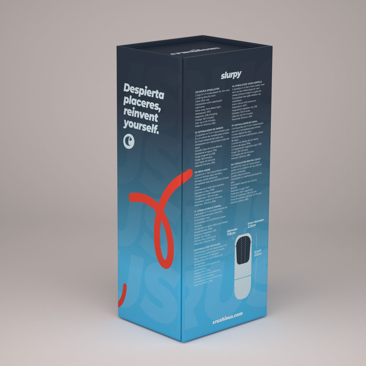 Masturbator Slurpy 2-in-1 abnehmbar Schwarz