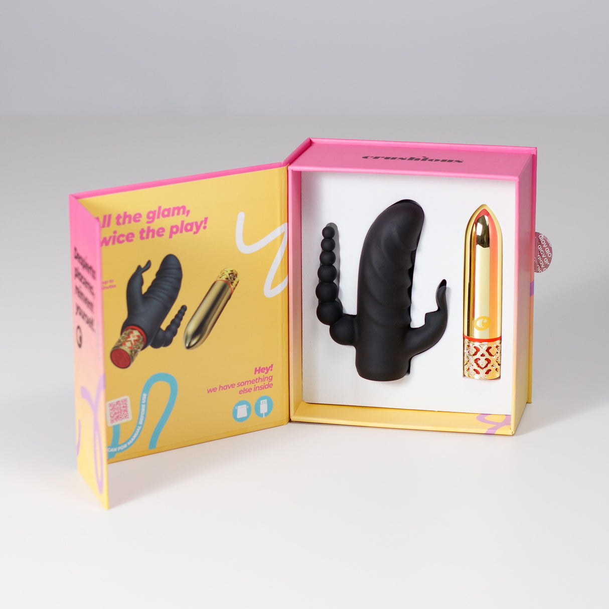 Vibrator Romanov mit abnehmbarer Silikonhülle Schwarz