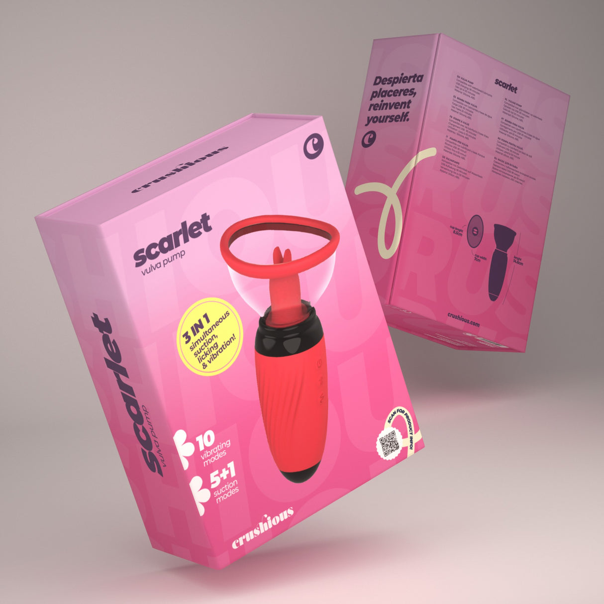 Vulva-Pumpe Scarlet mit Akku Rot