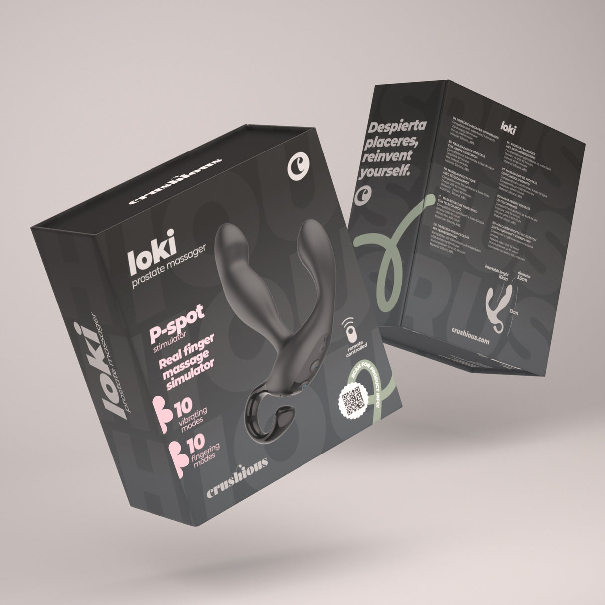 Prostata-Stimulator Loki mit Akku und Fernbedienung Schwarz