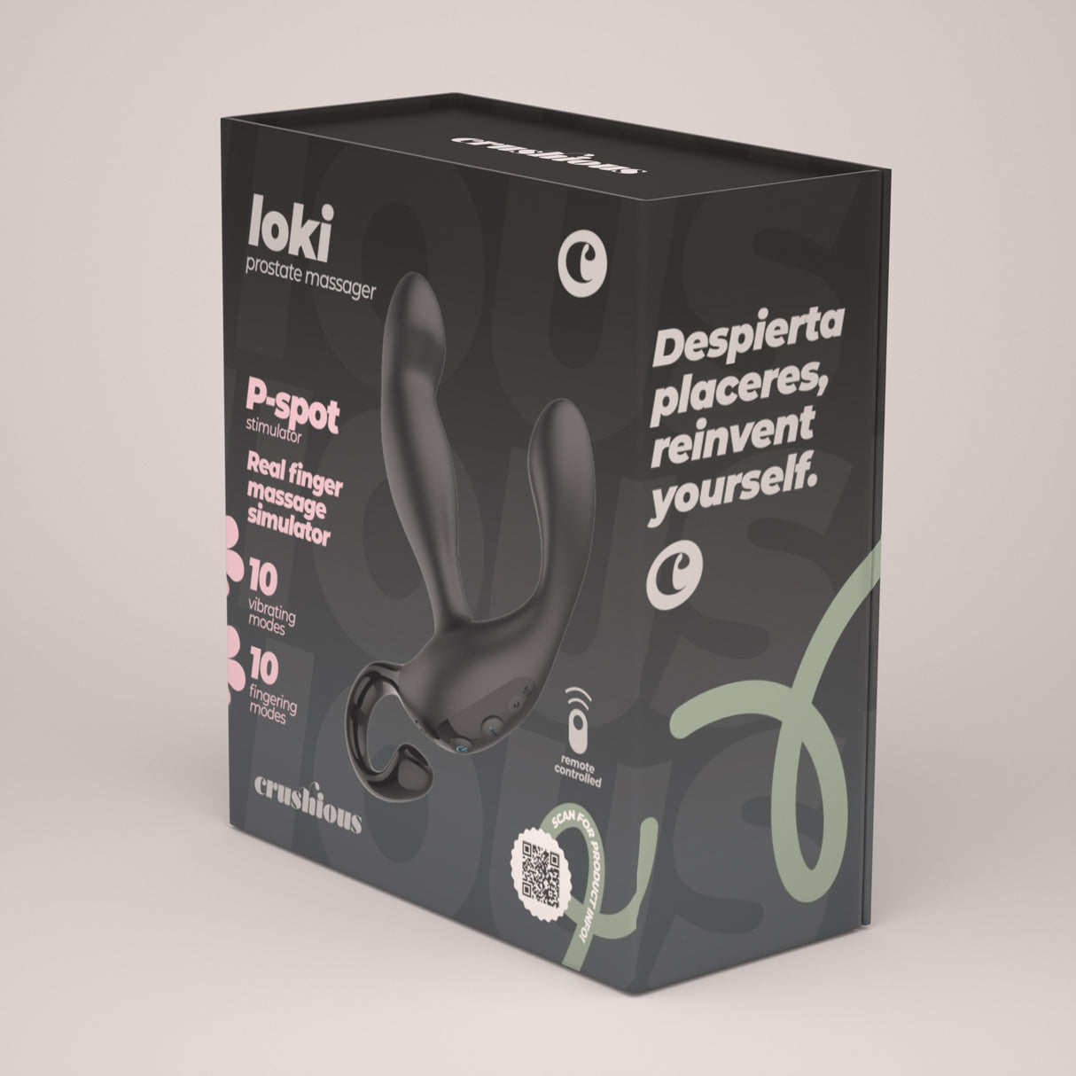 Prostata-Stimulator Loki mit Akku und Fernbedienung Schwarz
