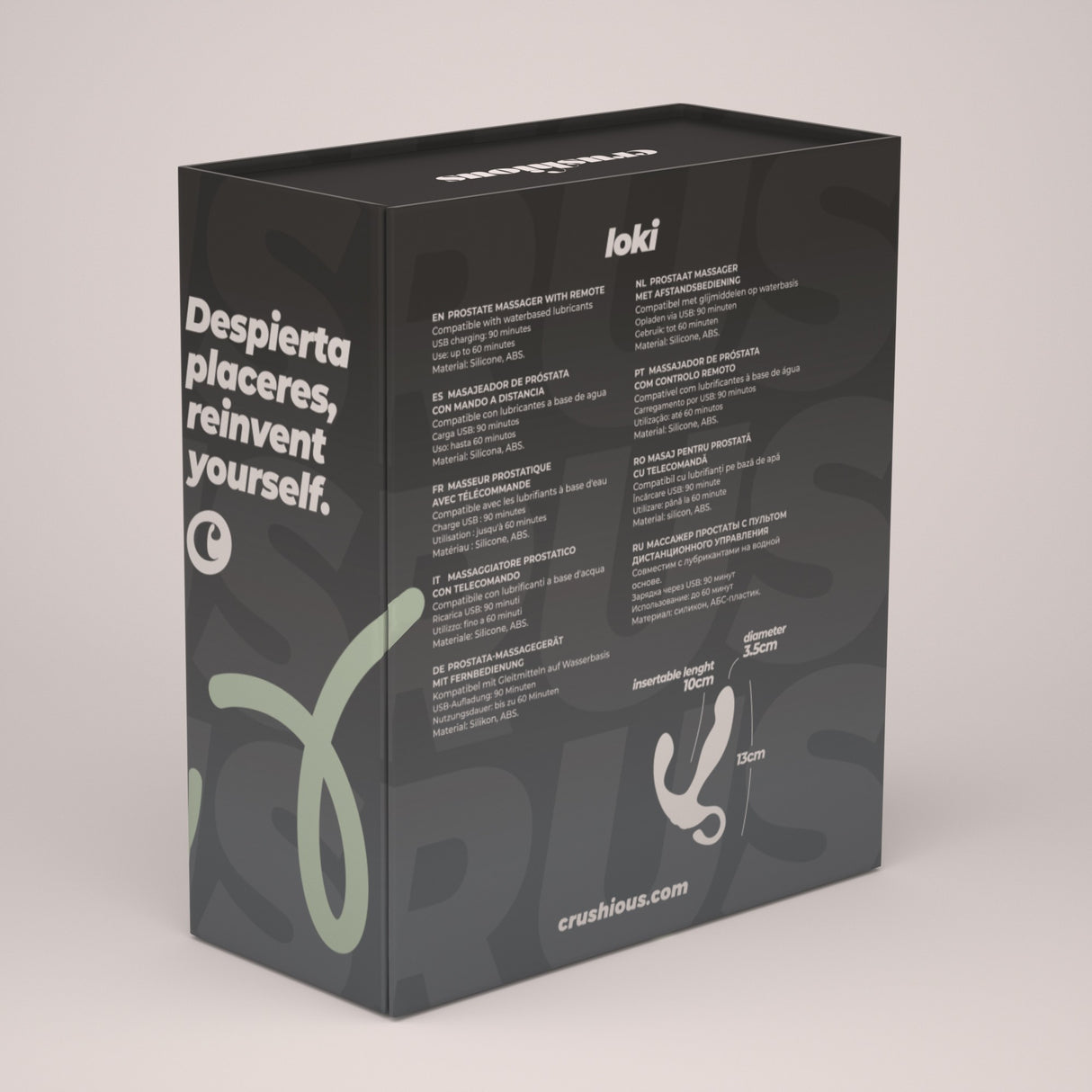 Prostata-Stimulator Loki mit Akku und Fernbedienung Schwarz