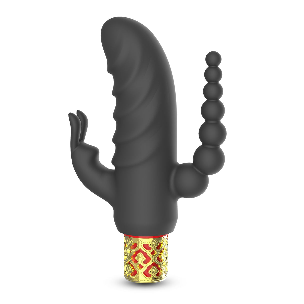 Vibrator Romanov mit abnehmbarer Silikonhülle Schwarz