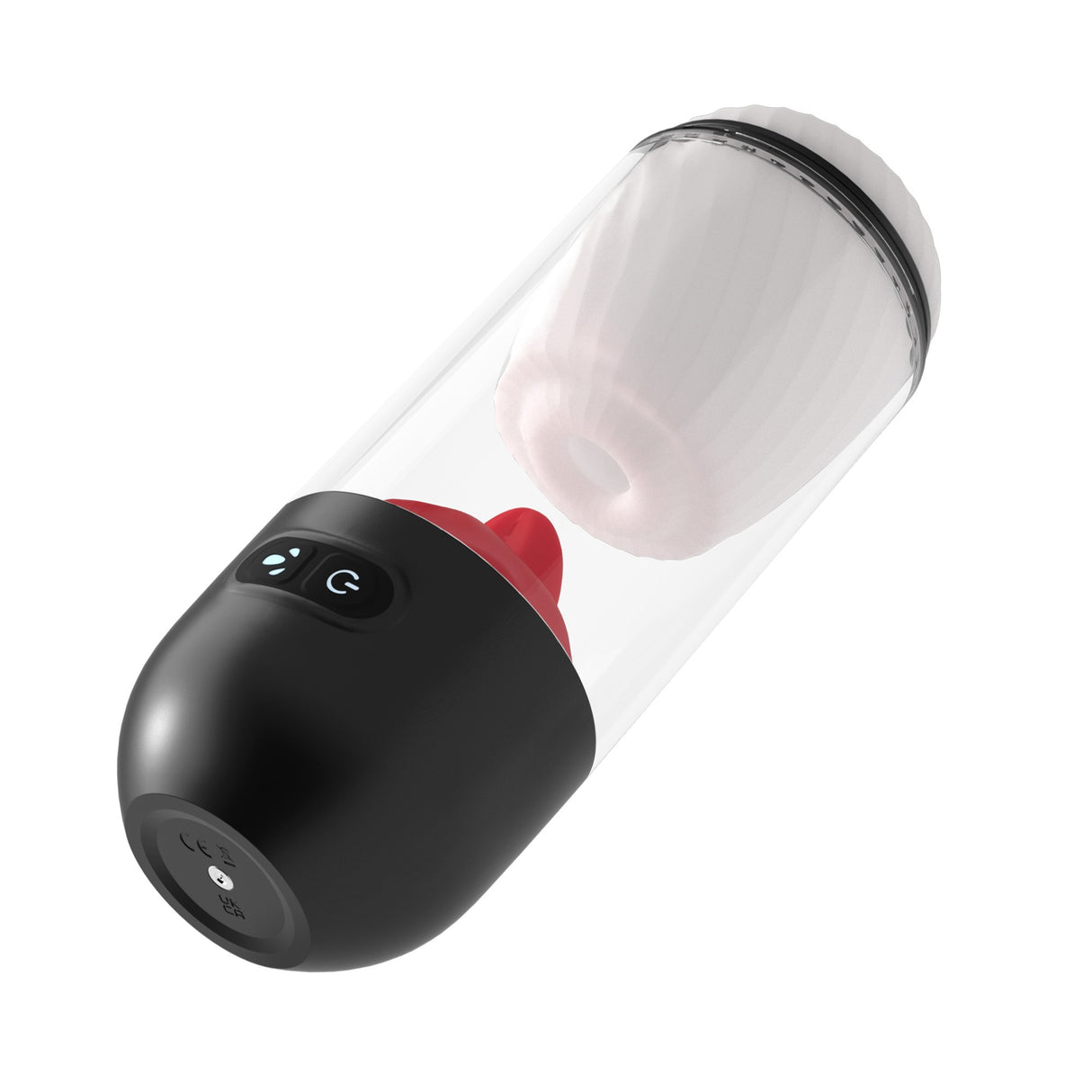 Masturbator Slurpy 2-in-1 abnehmbar Schwarz