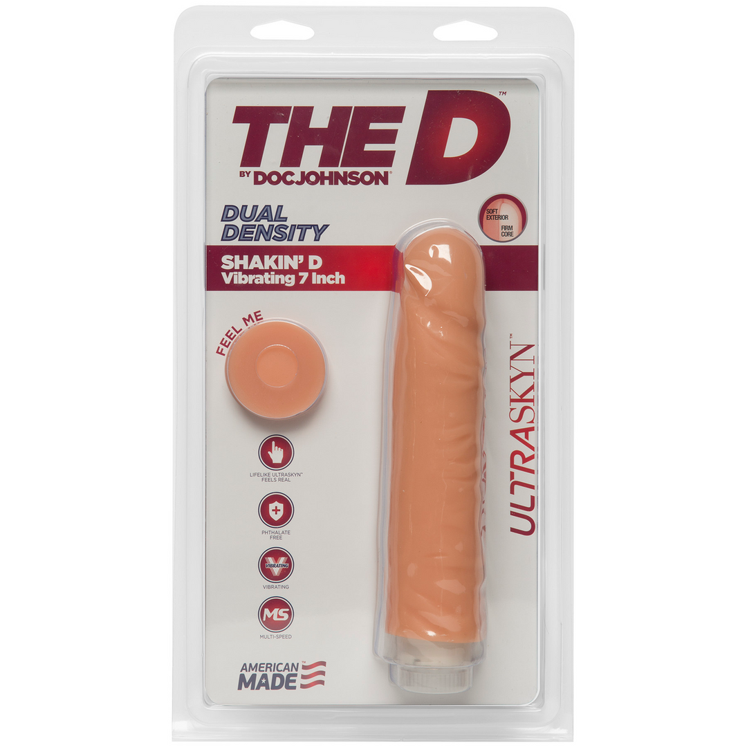 Realistischer Vibrator Shakin' D Hautfarbe 17,8 x Ø 4,1 cm