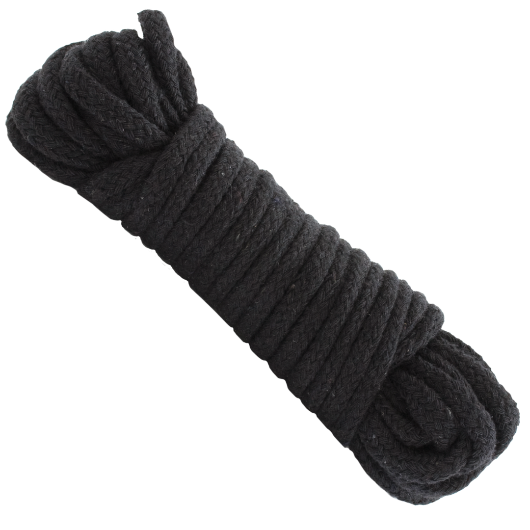 Bondage-Seil Baumwolle japanisch Schwarz 975,4 x Ø 0,5 cm