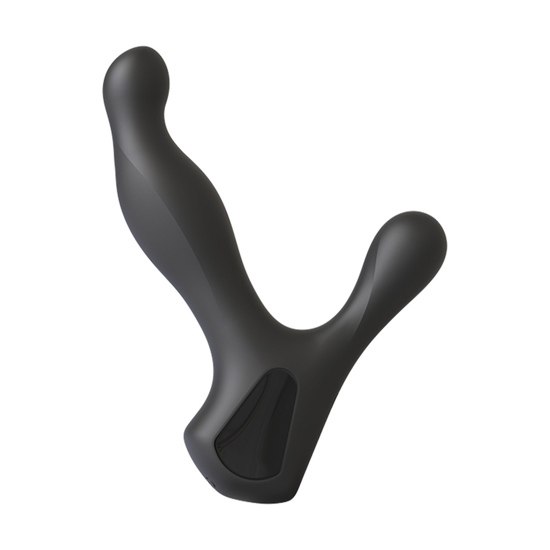 Prostata-Vibrator Silikon rotierend Schwarz 12,7 x Ø 3,2 cm