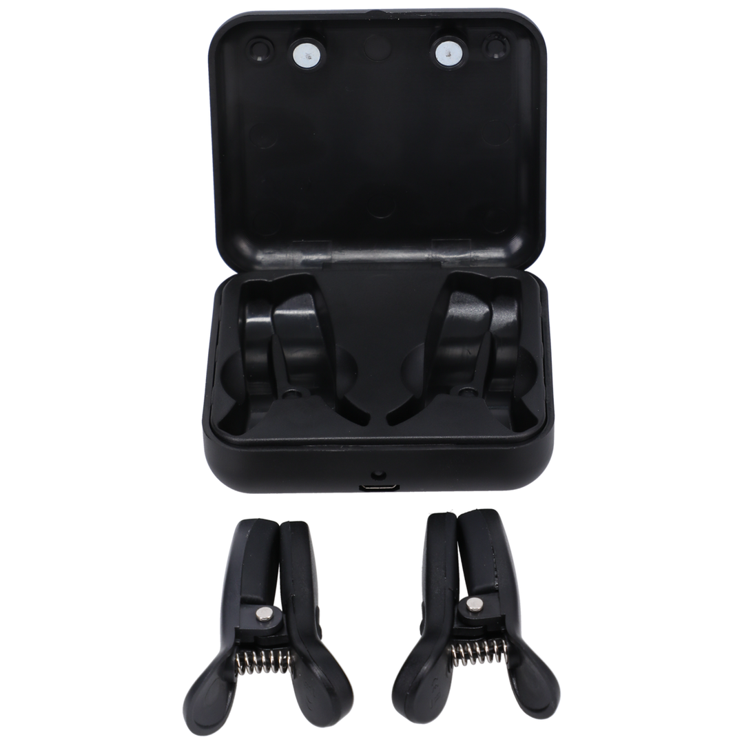 Nippelklemmen mit Vibration und Tasche Schwarz 5,1 x Ø 1,5 cm