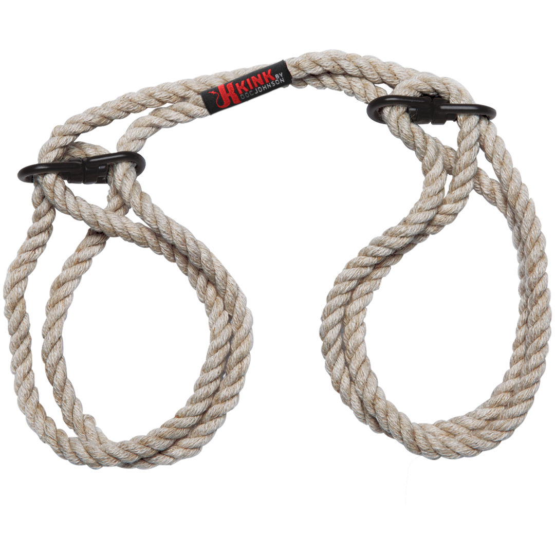 Fesselset Restrain Hanf für Hand- oder Fußgelenke Braun 160 cm