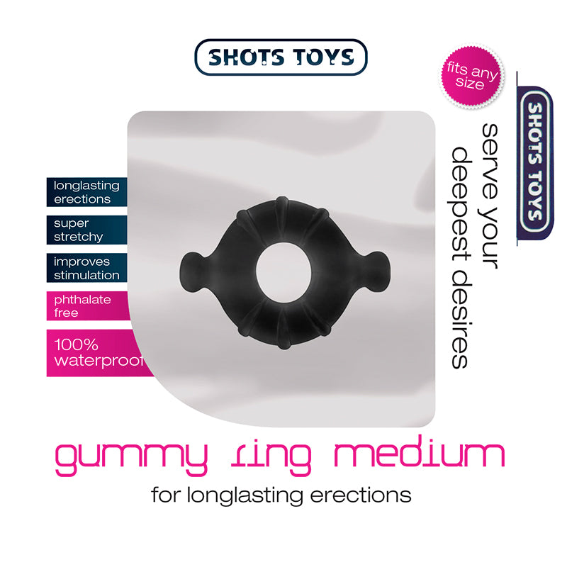 Penisring Gummy mittel Schwarz