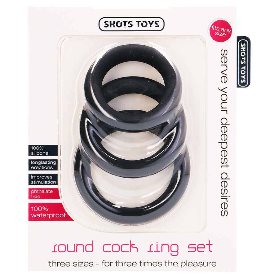 Penisring-Set rund Schwarz