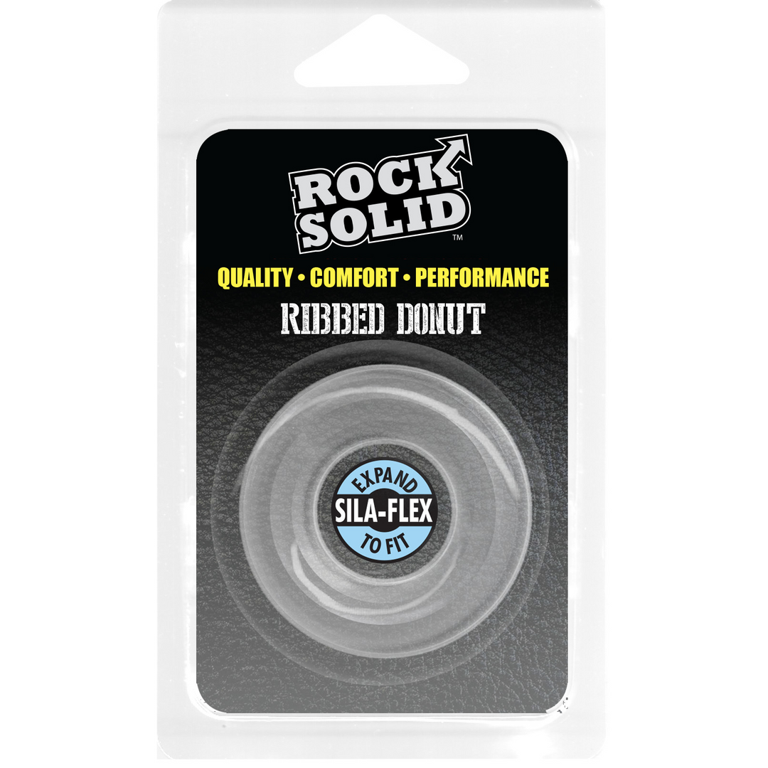 Penisring Donut gerippt Durchsichtig 5,8 x Ø 5,8 cm