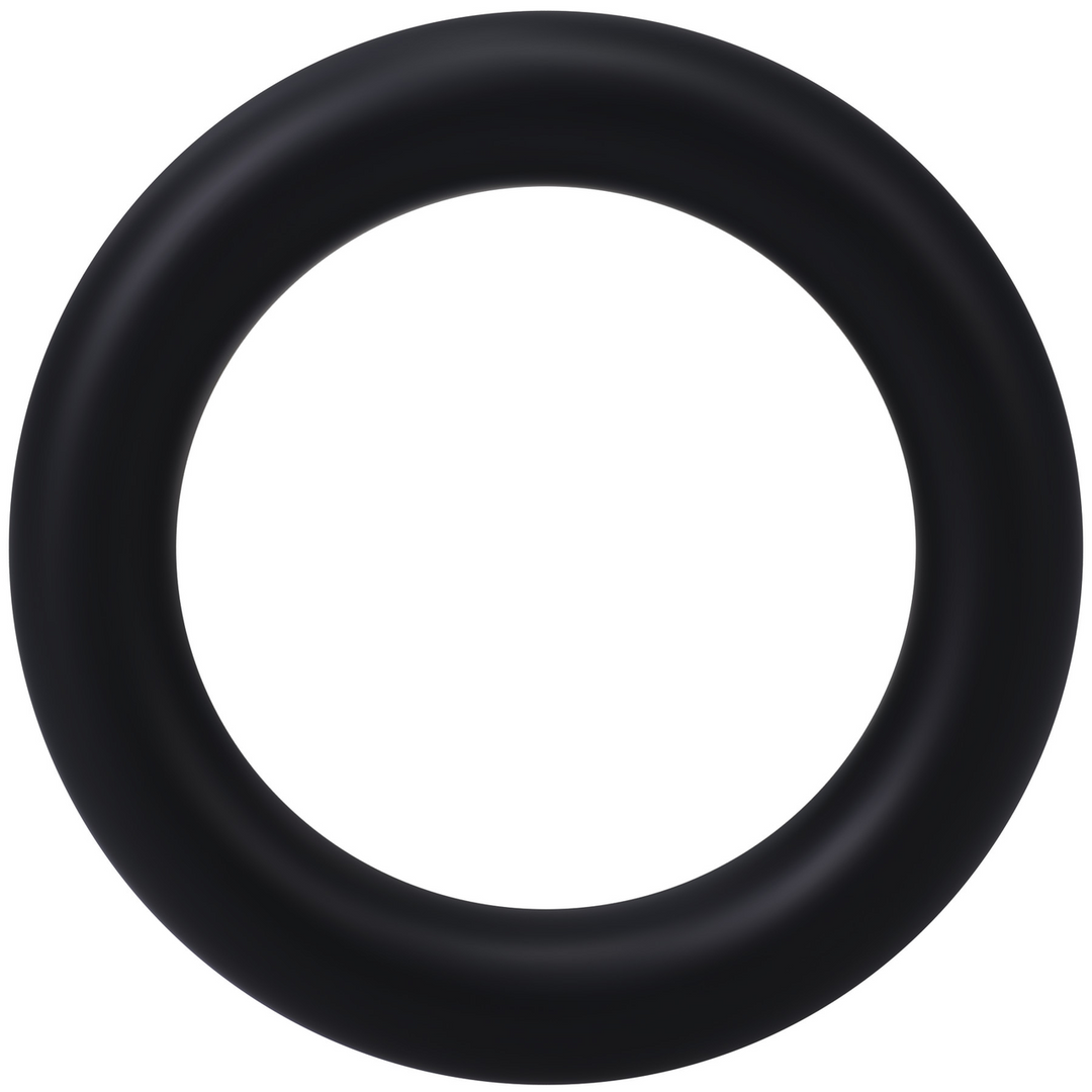 Penisring Silikon-Dichtung mittel Schwarz 5,8 cm