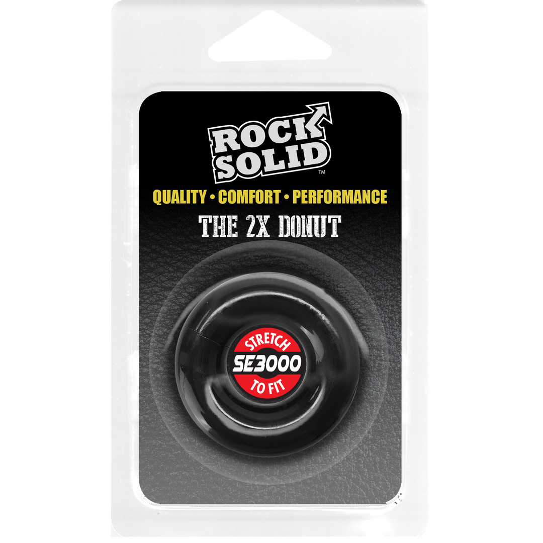 Penisring Donut 2X Schwarz 4 cm