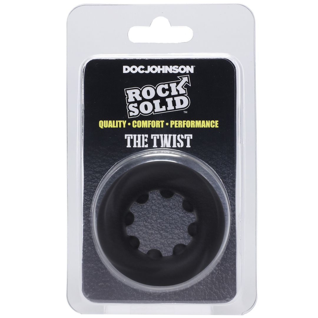 Penisring Twist Silikon Schwarz 4,8 cm
